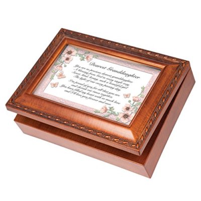 Cottage Garden A Baby Girl Silver Tone Bead Inlay Petite Music Box Plays You are My Sunshine
