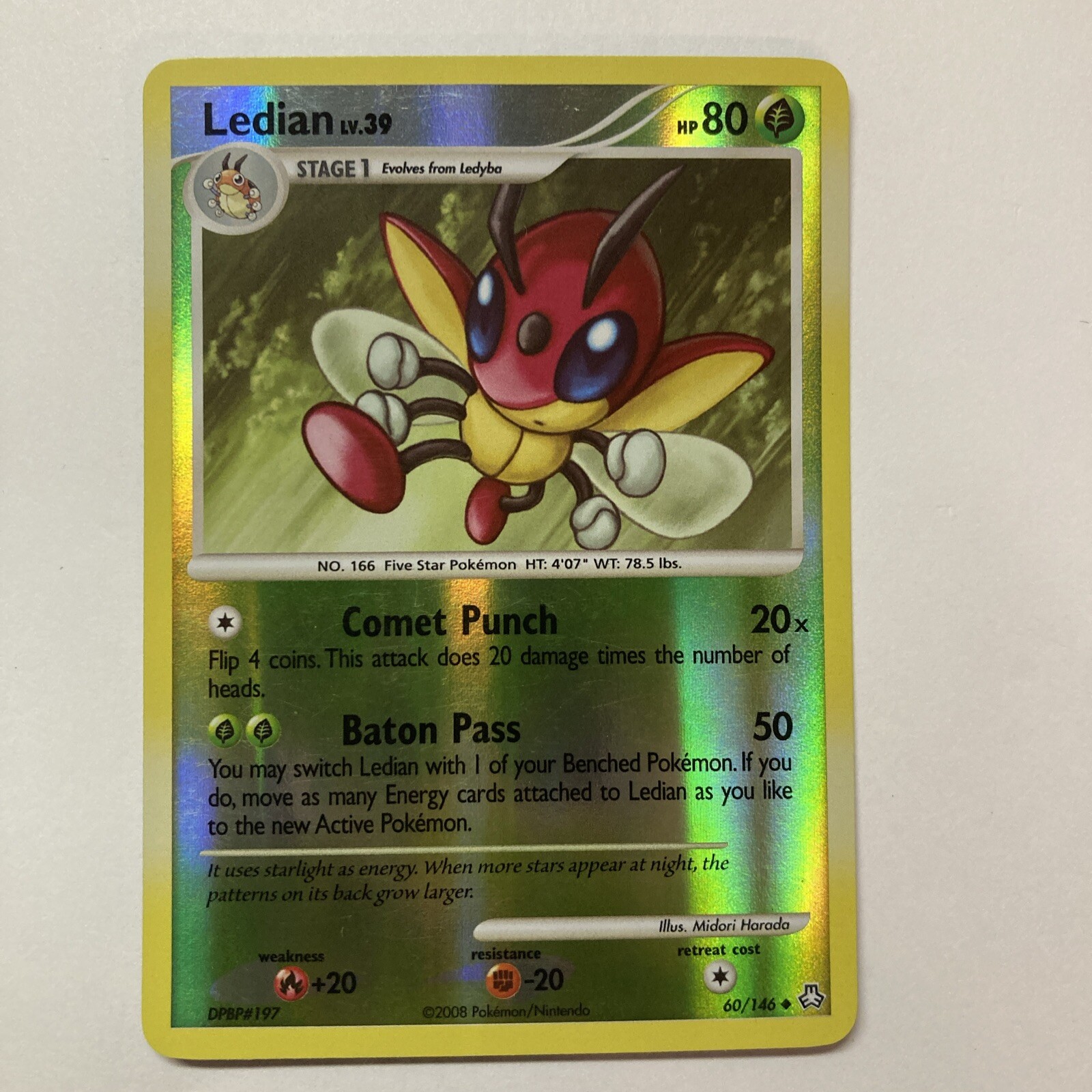 Pokemon TCG - Reverse Holo Ledian 60/146 - Legends Awakened LP