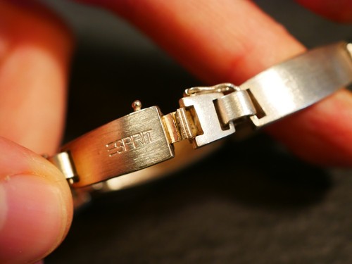 Tolles 925 Sterling Silber Armband Matt Gebürstet Esprit Konvexe Glieder - Bild 3 von 12