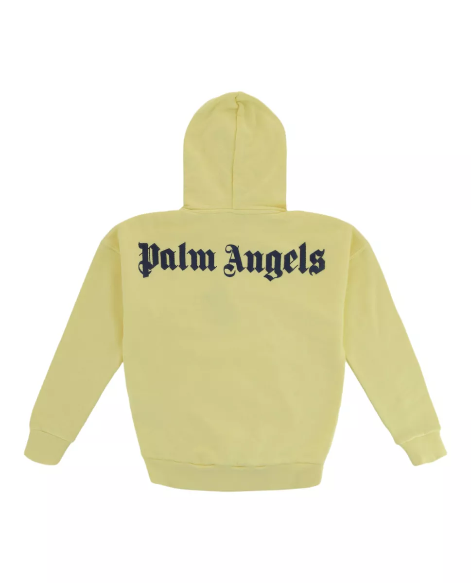Palm angels yellow hoodie new arrivals