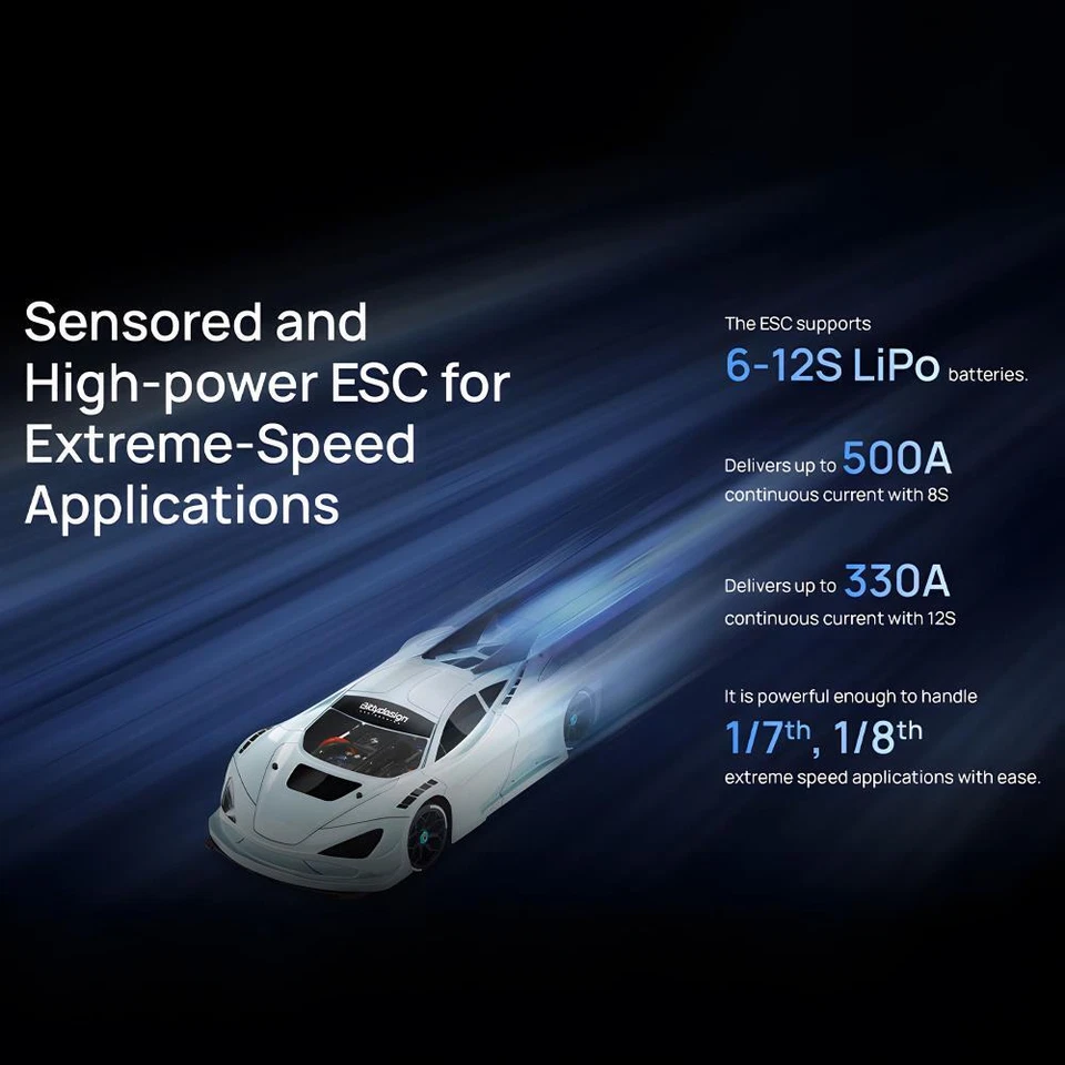 Hobbywing EzRun MAX5 G2 Brushless 330A ESC 5690 56118 Motor for 1/8 1/7 RC Car - Image 3 of 4