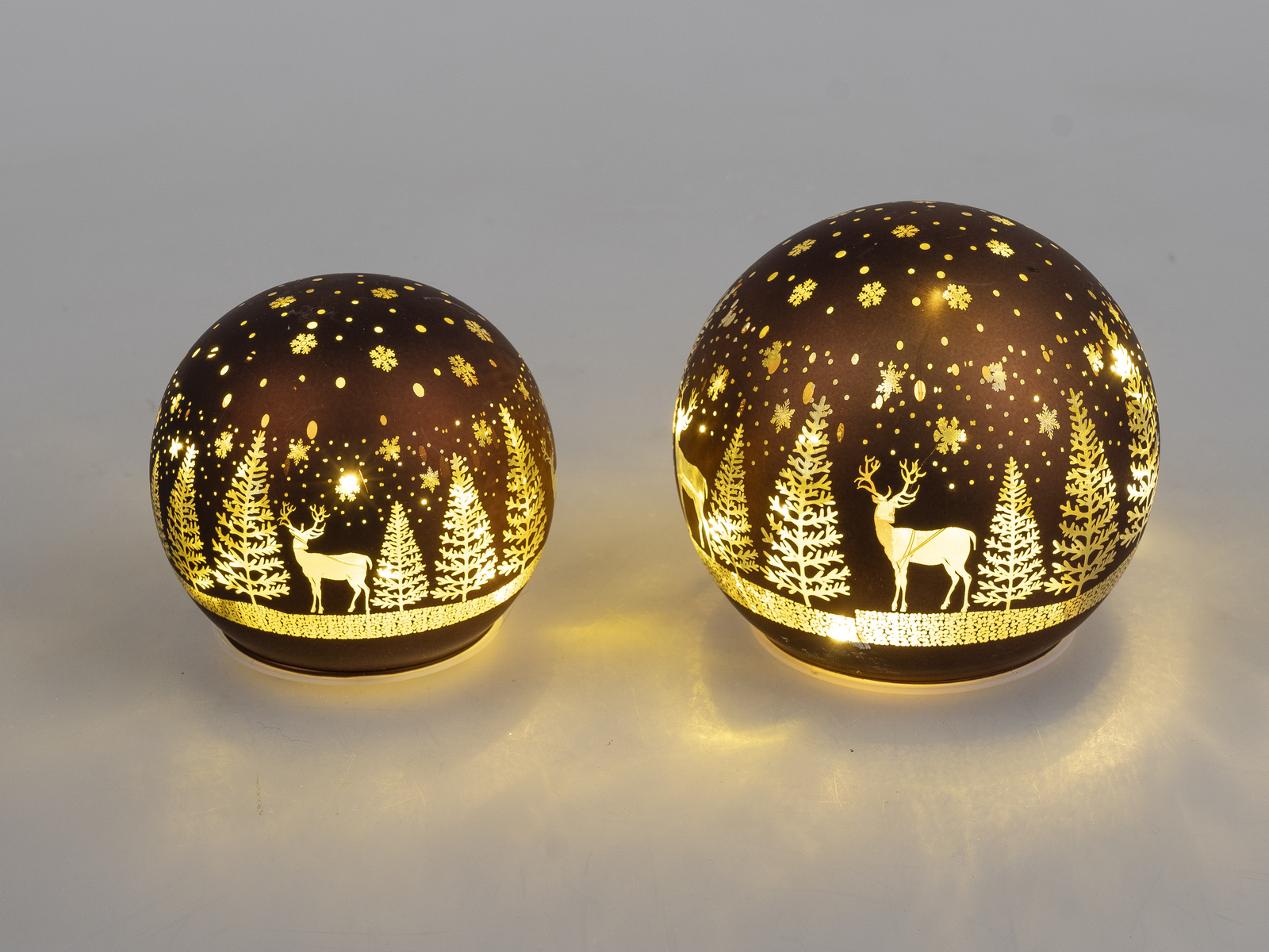 Thumbnail - 2er Set Led Tischlampen Deko Leuchten Hundefreunde H. 15cm + Timer