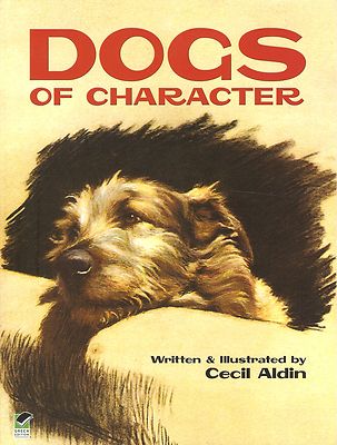 ALDIN CECIL ART & SKETCHES BOOK DOGS OF CHARACTER CARTOONS paperback BARGAIN new