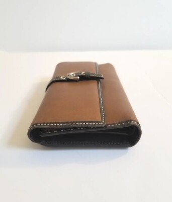 VNTG Coach Soho Trifold Brown Leather Wallet with Removable