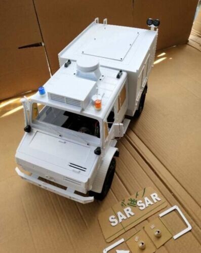 1/10 Mercedes Benz Unimog U4000 SAR Truck Plastic Body UNPAINTED For TRX-4 NIB - Picture 6 of 21