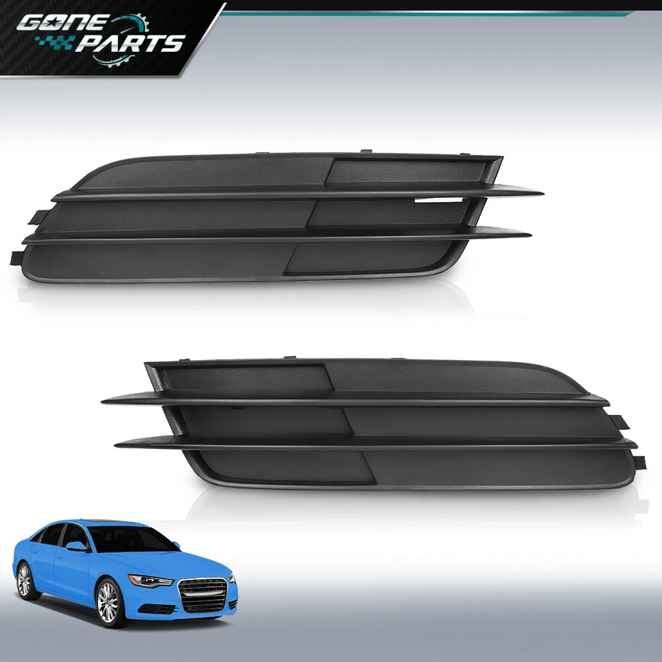 Front Bumper Fog Light Cover Fit For Audi A6 & A6 Quattro 2012-2015 Left & Right Foto 2 de 4