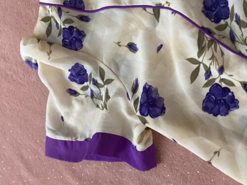 Vintage Damen Gloribell Bluse Größe 20 Creme/Lila - Bild 4 von 5