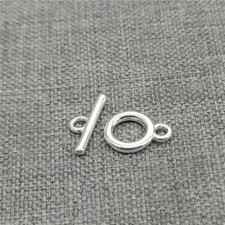 5 Sätze Knebelverschlüsse aus 925er Sterlingsilber, vergoldet, 6 mm und 8 mm