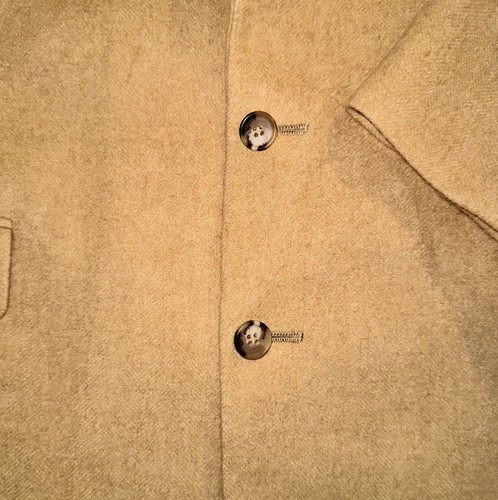 PATRICK JAMES Tan-Cream 100% Camel Hair Jacket Blazer Size 46L Made In USA - Picture 5 of 14