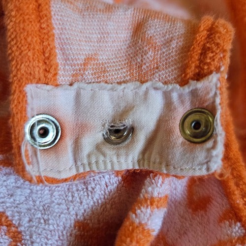 Vtg 70s Mod Go Go Bodysuit Terrycloth Novelty Print Nessie Hot Pants Romper S/M - Picture 10 of 10