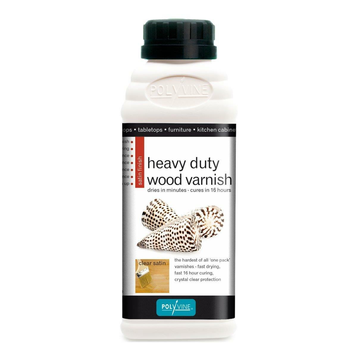 POLYVINE HEAVY DUTY INTERIOR WOOD VARNISH SATIN 500ML