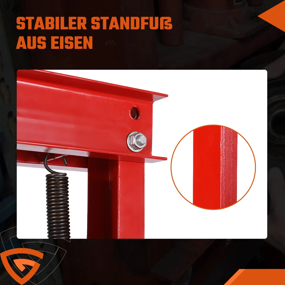 Werkstattpresse 12T Hydraulikpresse + Druckstücksatz KFZ Lager Druckstücke 52tlg - Bild 4 von 4