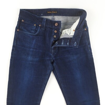 Nudie Jeans Grim Tim Dry Indigo Stretch Jeans 33x34 (Measured