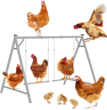 Chicken Roosting Bars Chicken Perch with 2 Swings, Chicken Roost Activity Play f