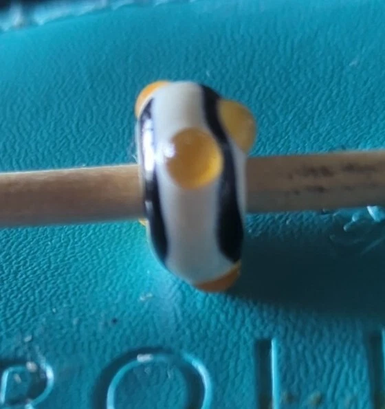 De colección Original Auténtico Trollbeads Blanco 3D Raro Murano Cuentas Principios de la década de 2000 PB02 Foto 2 de 4