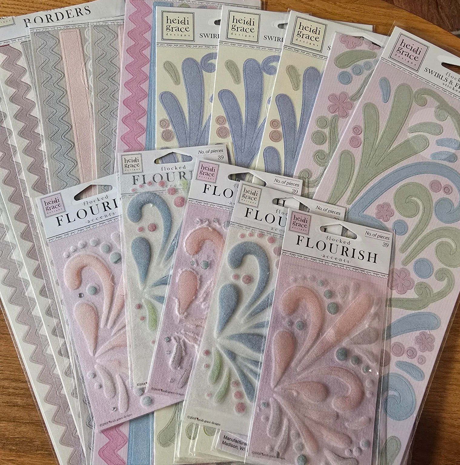 Heidi Grace Designs - Flocked Stickers - 16 Packages