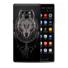 Skins Decal Wrap for Samsung Note 9 - Wolf dreamcatcher back white