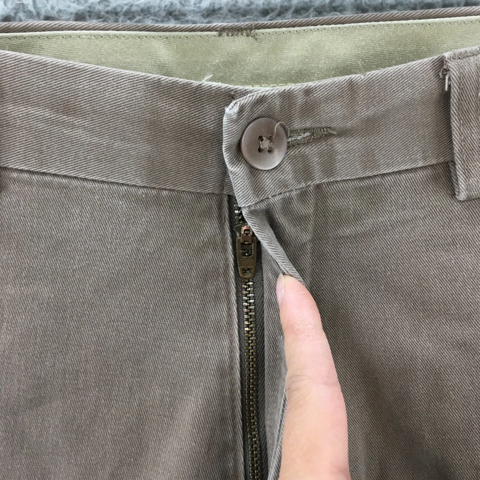 Pantalones chinos rectos Cabelas para hombre 40x34 topo tiro alto bolsillo lateral cremallera mosca informales Foto 4 de 4