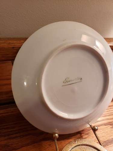 VTG Bavaria China 6 In. Bread Plate Hand Painted Roses Floral Gold Trim Germany - Picture 7 of 20