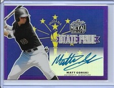 2019 Leaf Metal MATT GORSKI State Pride Purple Prismatic Auto RC 13/25 Pirates
