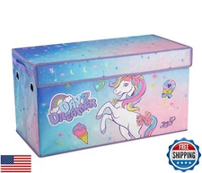 Idea Nuova JoJo Siwa Unicorn Bow Day Dreamer Collapsible Children’s Storage T