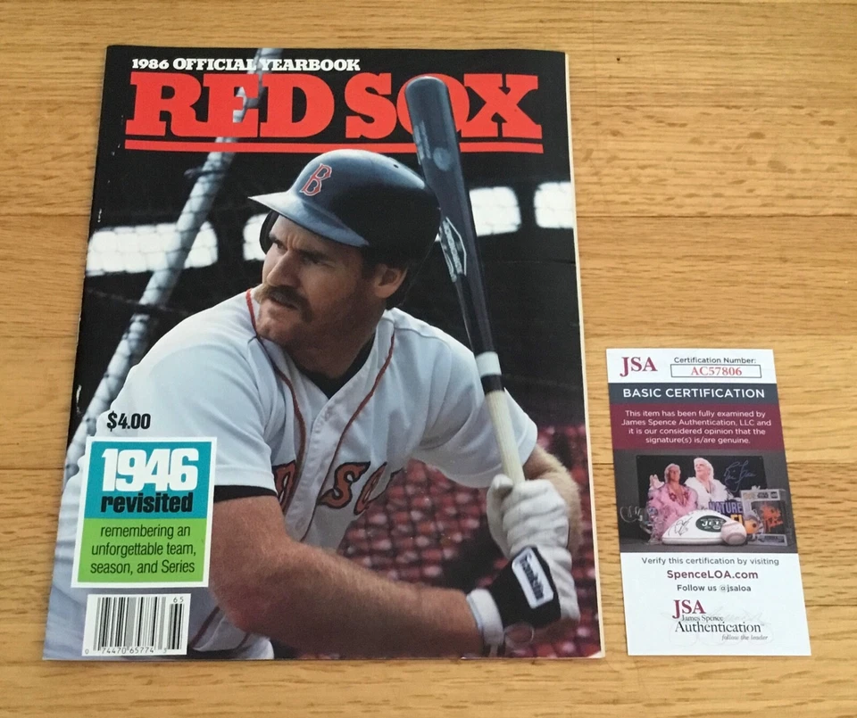 Roger Clemens Boston Red Sox MLB Signed Autograph 1986 Yearbook JSA COA - Image 4 of 4