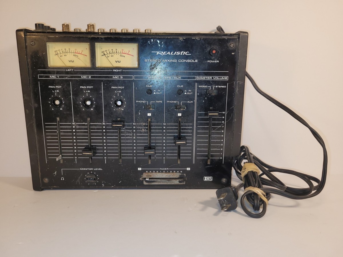 Vintage Realistic Mixer 32-1200A Stereo Audio DJ Mixing Console