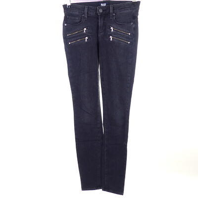 PAIGE Jeans Denim Röhre Stretch Skinny Edgemont Black Schwarz Gr. W25