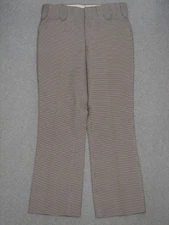 QH11433 VINTAGE 1970s **EPRO** HOUNDSTOOTH POLY WESTERN SLACKS (msr 30"x28")