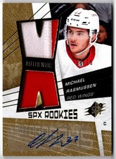 2018-19 UD SPx 2008-09 Retro Rookies Gold Auto Patch MICHAEL RASMUSSEN 08A-MR 25