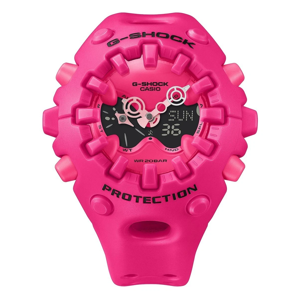 G-SHOCK ga-v01 ピンク Casio G‑Shock Duo Big Case Alien Series Analog Digital Pink Watch