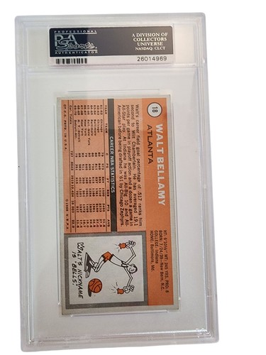 1970 Topps Walt Bellamy Atlanta Hawks #18 Sharp Corners - Picture 2 of 12
