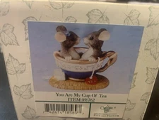Charming Tails Fitz and Floyd 'You Are My Cup of Tea' 89/762 2.5” Tall