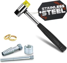Set of Ring Stretcher Extender Kit & Small Rubber Mallet – Jewelry Silver 