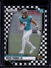 2024 Panini Prizm Brian Thomas Jr. RC Black and White Checker #314 Jaguars