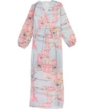 bar III Womens Printed Wrap A-line Dress, Grey, X-Small