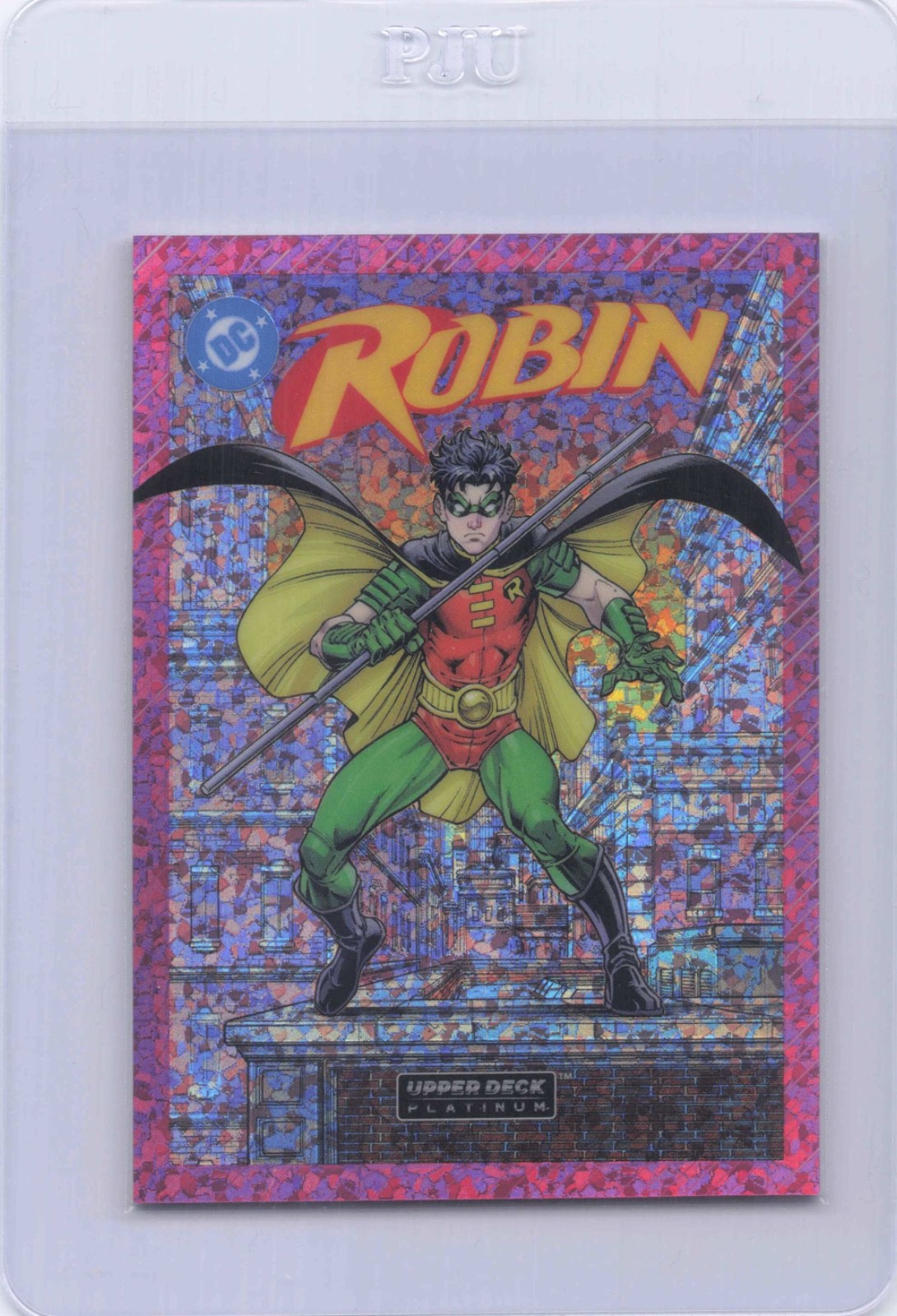 2026 Upper Deck Platinum DC Robin Tim Drake VC1 Pink Crystals 3/5 RARE ...