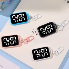 Mehrfarbig LCD Taschenuhr mit Schlüsselanhänger 4cm Herren und Damen Digital Uhr