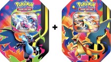 2 Pokemon TCG Mega Charizard X + Y ex Tin Bundle Sealed New
