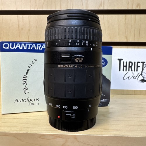 Quantaray 70-300mm Autofocus Telephoto Macro Zoom Lens F4-5.6 for Canon Camera