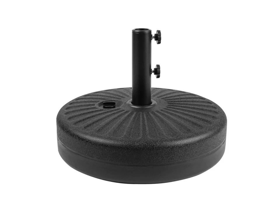 Base de paraguas redonda para exteriores llena de agua resistente patio mercado soporte para sombrilla Foto 2 de 4