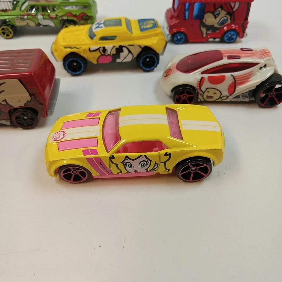 6 Hot Wheels Super Mario Diecast cars Trucks - Image 2 of 4