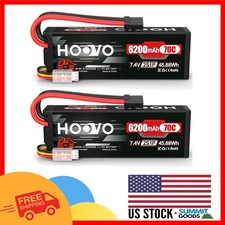Compact 7.4V 6200mAh Lipo Battery for RC Helicopters, Trucks, and Drones