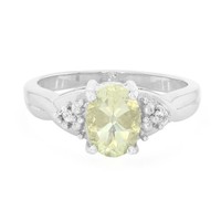 Cavill Damenring Sterlingsilber Ovaler Orthoklas 1,03Ct Topas Weiß