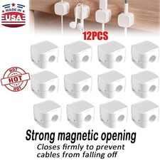 12 Pcs Cable Clip Grip Desk Wall Organizer Wire Cord Type USB Charger Holder US 
