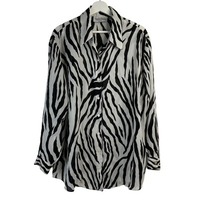 Diane Von Furstenberg Plus 1X Tunic Top Blouse Color Authority Animal Print