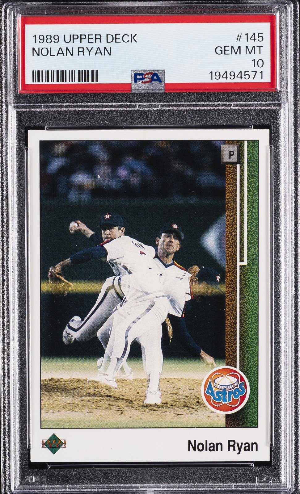 1989 UPPER DECK #145 NOLAN RYAN PSA 10