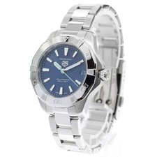 TAG HEUER AQUARACER WBP1311 34mm SS Blue Dial Quartz Boys Date #C357 2