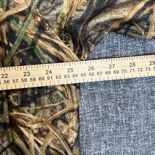 Browning Camo Fleece Jacket Mens Large Buttons Shadow Grass Hunting Outdoors - Picture 5 of 11