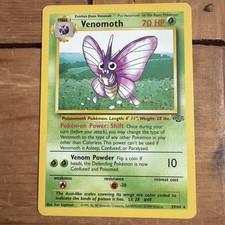 Venomoth 29/64 Jungle Non Holo Rare Vintage Pokemon TCG Card